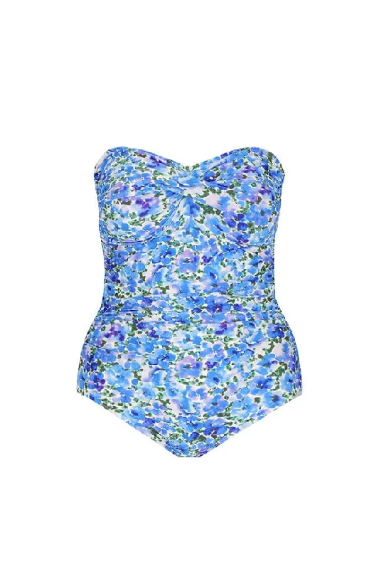 Pansy Twist Front Bandeau One Piece