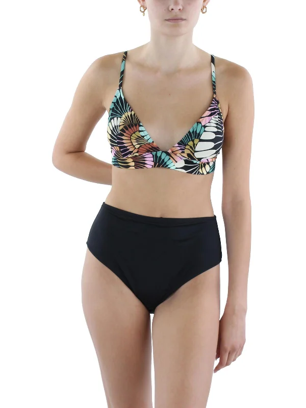 Womens Printed Polyester Bikini Swim top