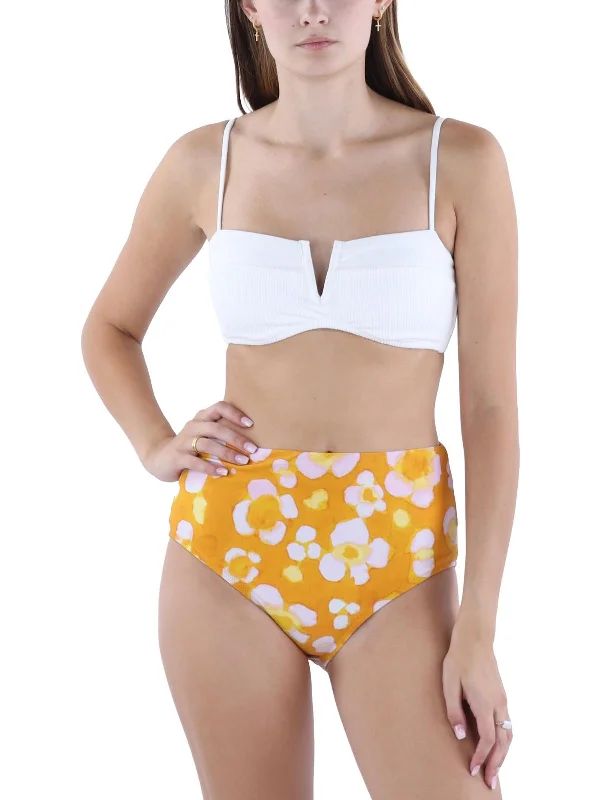 Womens V-Wire Bandeau Bikini Swim top