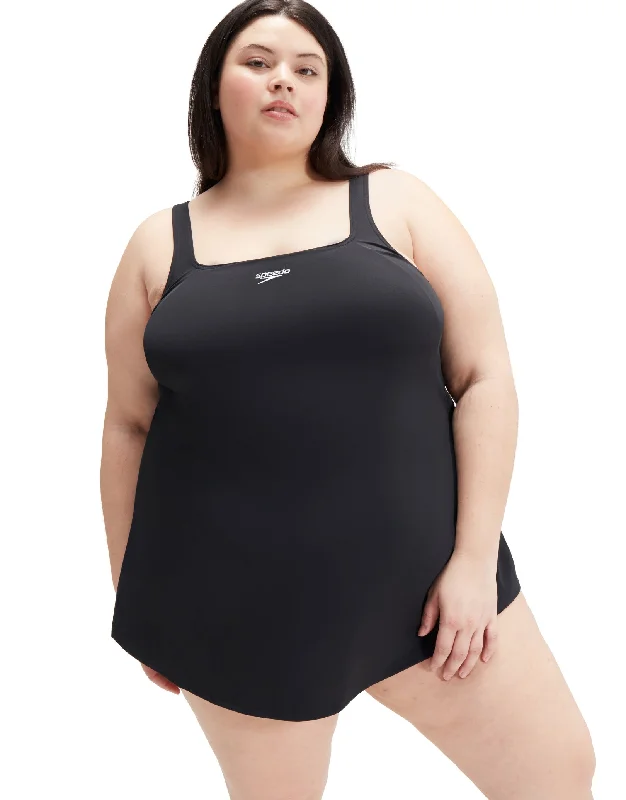 Essential Swim Dress - Black/Plus Size